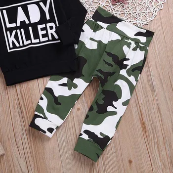 Newborn Baby Boys Clothes Spring Long Sleeve Sweatshirts +Camouflag Pants Baby Outfit Tracksuit Fall Boy Clothing 6 12 18 24 M 5