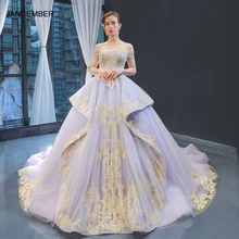 J66908 jancember Бальные платья бальное платье с открытыми плечами и вырезом лодочкой Золотое кружевное фиолетовое платье для вечеринки vestido dorado quinceaneras