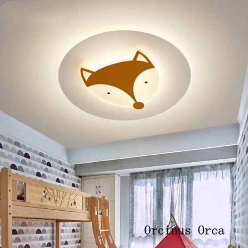 

Nordic creative cute round ceiling lamp boy bedroom children's room lamp cartoon personality led ceiling lamp free shipping