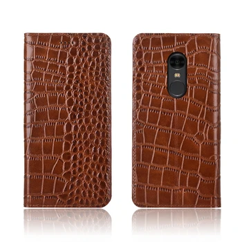 

Crocodile pattern genuine leather card slot holder case for Xiaomi Redmi Note 4X flip case for Redmi Note 4 holster cover case