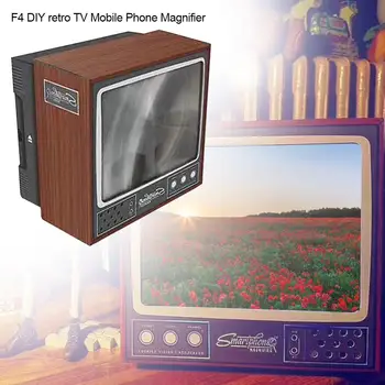 

New DIY Gift Toy Mobile Phone Video Amplifier F4 Innovative DIY Retro Small TV Mobile Phone Screen HD Magnifying Glass