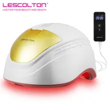 LESCOLTON Casco láser para el crecimiento del cabello para hombres y mujeres, gorras de tratamiento para la pérdida de cabello, recargable, inalámbrico, dispositivos de crecimiento del cabello