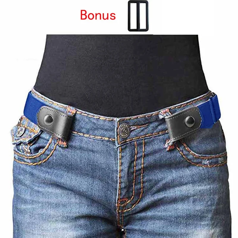 Invisible Lazy Buckle-Free Elastic Waist Belt Stretchy Women Men Jeans Pants Dress Waistband Adjustable No Hassle