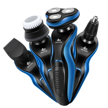 

4D Electric Razor Shaver Beard Nose Trimmer Trimer Machine For Shaving Machine For Men Portable Car Razor Facial Hair Trimmer