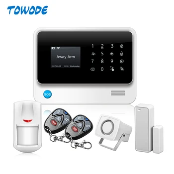 

Towode G90B WiFi GSM Home Alarm System 2G Wireless Security Alarm SMS Alert alarm system PIR Sensor 110dB Sirens