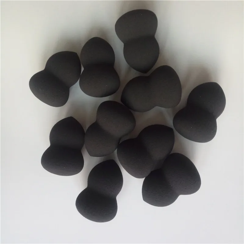 black 200pcs Косметическая пуховка, пудра, пуховка, гладкая, мягкая, для женщин, макияж, основа, губка, красота, макияж, инструменты, аксессуары, форма тыквы - Цвет: black 200pcs