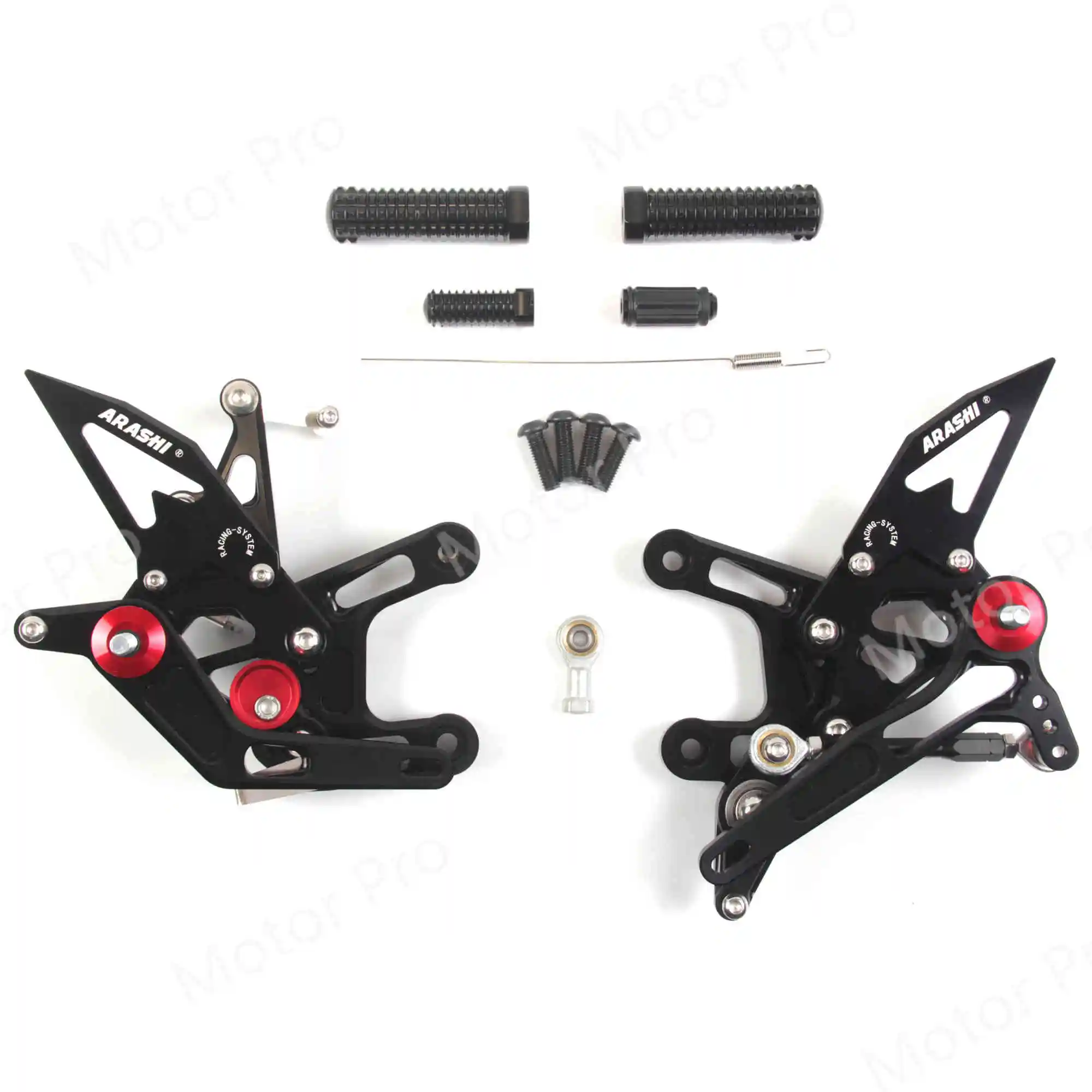 Регулируемые подножки для KAWASAKI NINJA ZX10R мотоцикла для ног Rearset педаль ZX-10R ZX 1000 ABS ZX1000 17 18 - Цвет: 2.0 Black
