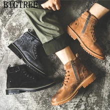 Ботинки из натуральной кожи; Мужская обувь; ботинки в байкерском стиле; Мужская зимняя обувь; зимние ботинки; официальная обувь для мужчин; botas chelsea hombre sepatu pria