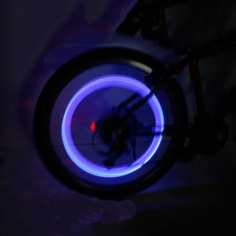 Bicycle LED Light Tire Valve Cap Bicycle Flash Light Mountain Road Bike Cycling Tyre Lights warning light mountain bike accesso