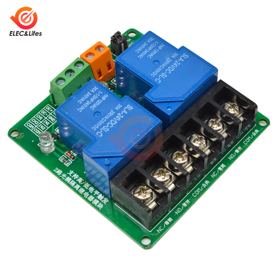 Two Relay Board ALMOCN 6Pcs DC 5V 2 Channel Relay Module With Isolated ...