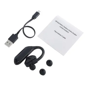 

Ear Hook Headset Earphonee Wireless Headphone Noise Canceling with Micro for Bussiness for iPhone