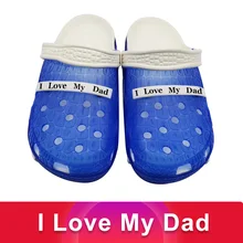 Модная мужская обувь с надписью «I LOVE MY DAD»; мягкие повседневные домашние тапочки из ЭВА; массажные тапочки для дома; Buty Meskie Pantoffels Klapki Hausschuhe