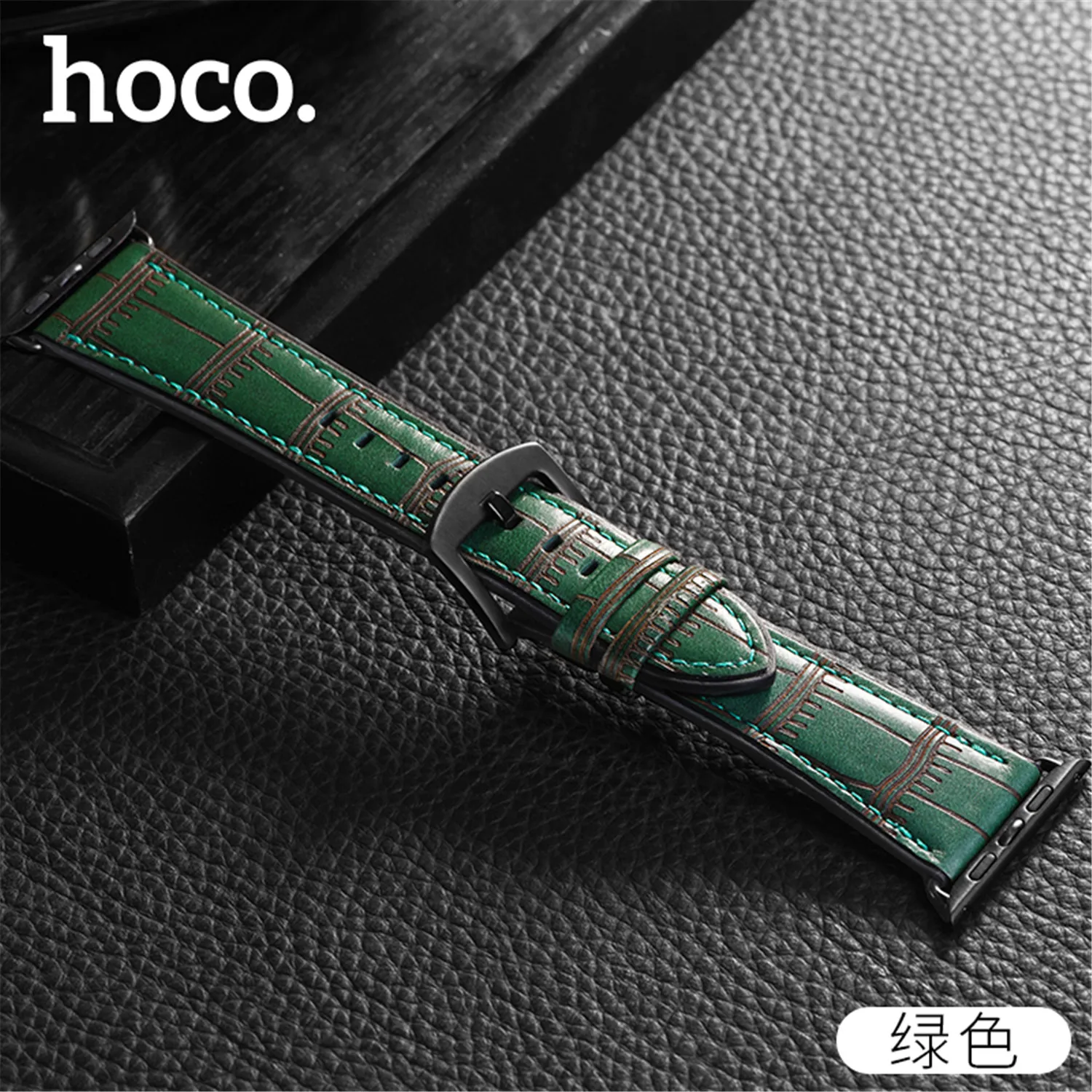 Ремешок HOCO с бамбуковым узором для часов Apple Watch Series 1 2 3 4 5, ремешок из натуральной кожи для iWatch 44 мм 42 мм 40 мм 38 мм, браслеты