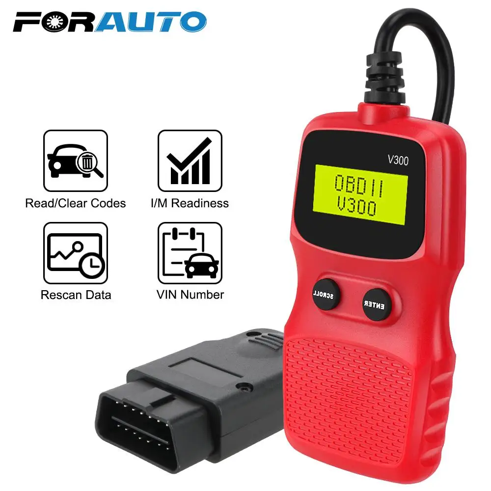 OBD2 считыватель кодов OBD 2 сканер OBDII цифровой дисплей ELM 327 V300 ручные автомобильные