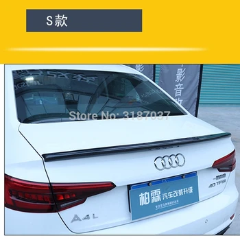 

For Audi A4 B9 4 door sedan 2016 2017 2018 S4 style high quality Carbon Fiber rear boot Wing Spoiler Wing Trunk Lip Boot Cover