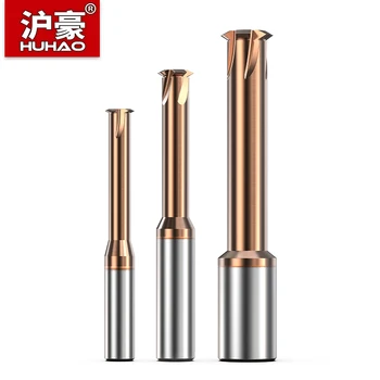 

HUHAO 60° Tungsten Carbide Single Tooth Spiral Milling Cutter 3 Flutes 4 Blades CNC Tool UNC/ UNF Thread End Mill Router Bits
