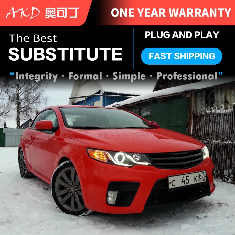 Тюнинг автомобилей AKD фары для KIA Forte 2009-2013 светодиодные DRL ходовые огни