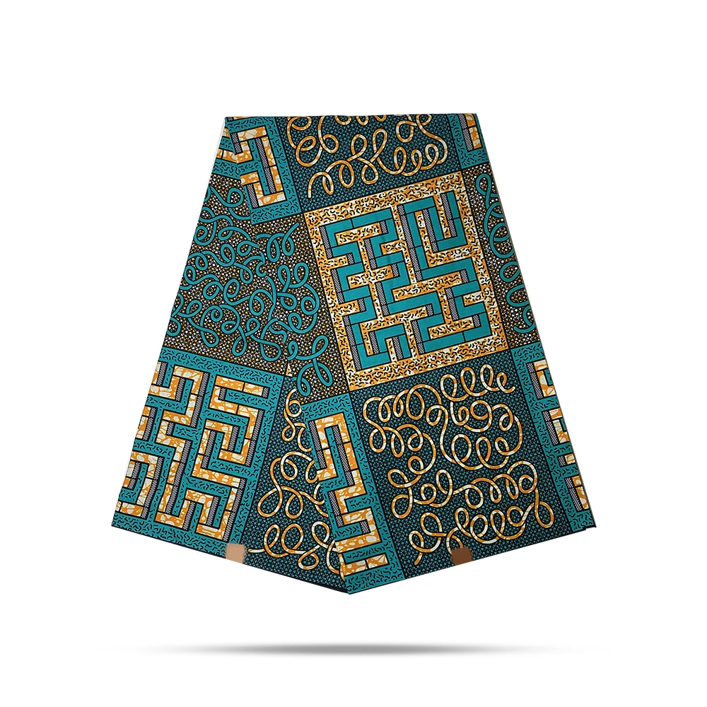 

African wax fabric Ankara fabric wax print Ghana wax for sewing 100% cotton high quality 6 yards