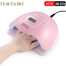 УФ лампа SUN x5 Plus Светодиодная лампа для сушки ногтей ЖК-дисплей 80 Вт Сушилка для ногтей лампа для маникюра Гель-лак автоматический датчик таймер УФ кабина