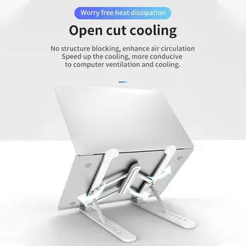 

Portable Laptop Stand Foldable Support Base Notebook Stand Holder For Macbook Pro Air HP Lapdesk Computer Cooling Bracket Riser