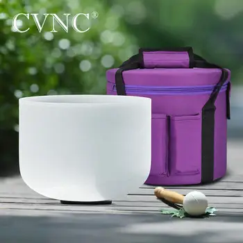 

CVNC 10" F Crystal Singing Bowl 432Hz Heart Chakra Meditation with Free 10" Bag