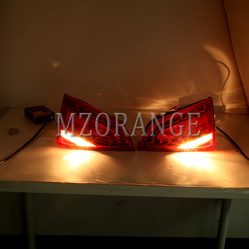 MZORANGE сзади правой и левой внутренней и внешней стороне хвост светильник светодиодный фонарь стоп-сигнала поворота светильник хвост светильник лампа для Audi A4 2008-2012