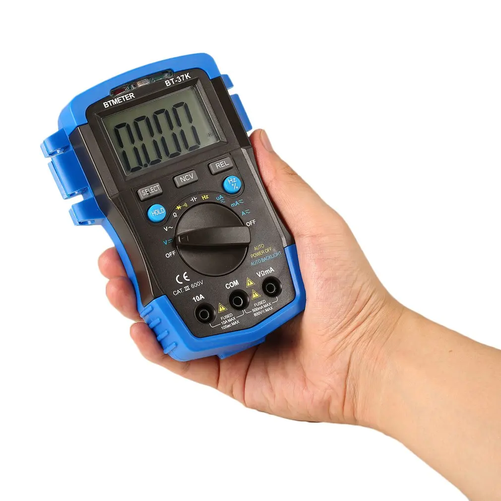 BTMETER BT-37K Цифровой мультиметр 4000 отсчетов AC/DC NCV тест диодное Сопротивление Частота емкость тест er Автоматический диапазон