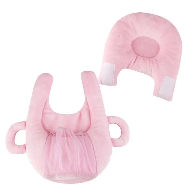 Подушка для кормления грудного вскармливания для новорожденных, подушка для поддержки грудного вскармливания с плоской головкой - Цвет: Розовый