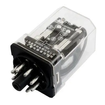 

JQX-10F2Z Coil DC 12V 8 Pin AC 220V 7.5A DC 24V 10A Electronmagnetic Relay