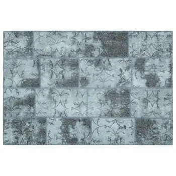 

Handmade Blue Vintage Overdyed Patchwork Area Rug 120x180 Cm-3'11''X5'11''