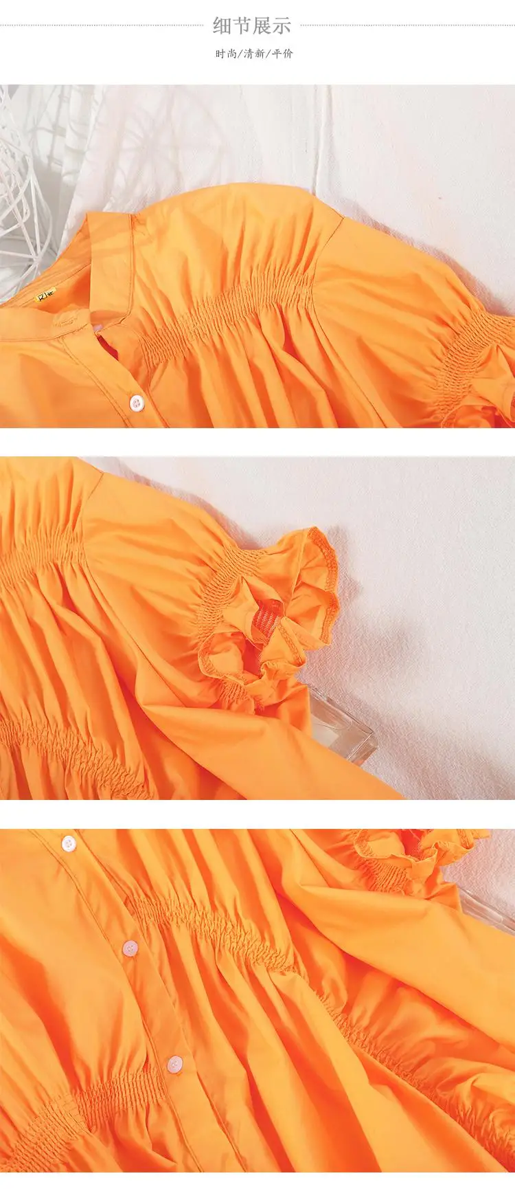 DEAT 2020 New Summer Fashion Streetwear Irregular High Waist Pleated Short Sleeve Solid Color Loose Women Dress SB383