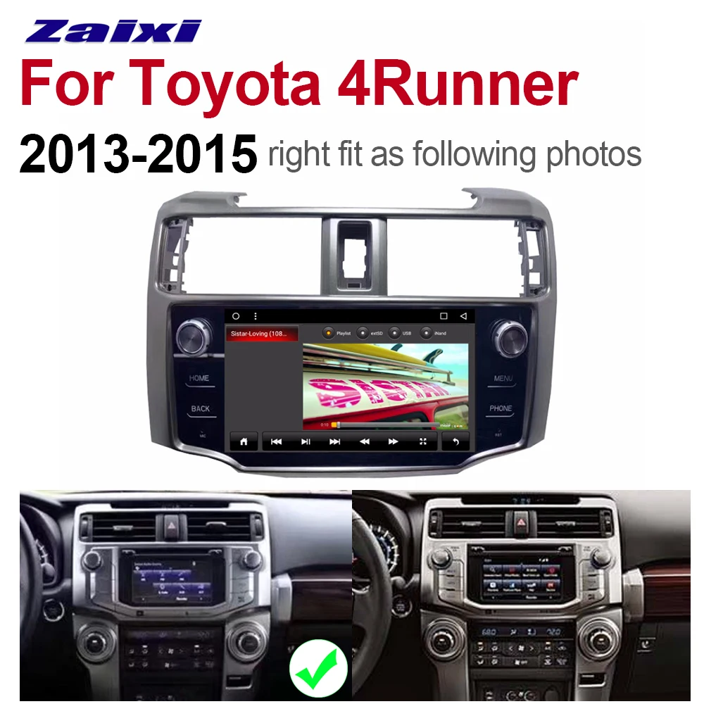 ZaiXi 9 "Android 8 1 Octa Core автомобильное радио для Toyota 4runner 2013 ~ 2015 мультимедийный плеер