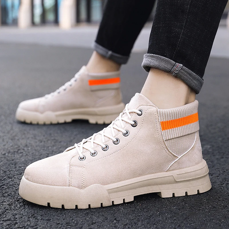 

Martin boots men 2019 autumn and winter new England wind wild Gaobang casual shoes men's trend youth high-top boots