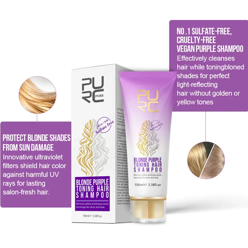 Эффективный фиолетовый шампунь для светлых волос Pro Revital Blonde отбеленный выделенный шампунь