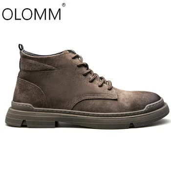 

Winter New Men's Shoes Fashion Plus Velvet Martin Boots Leather Retro Men's Boots Wild Winter Boots Zapatos De Hombre
