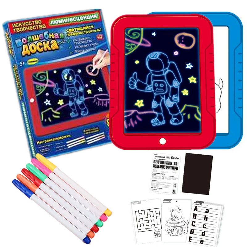 

Z32 Magic Pad 3D Children's Drawing Board Electronic Writing Boards Hand-painted Plate Colorful Luminous Graffiti Painting pad