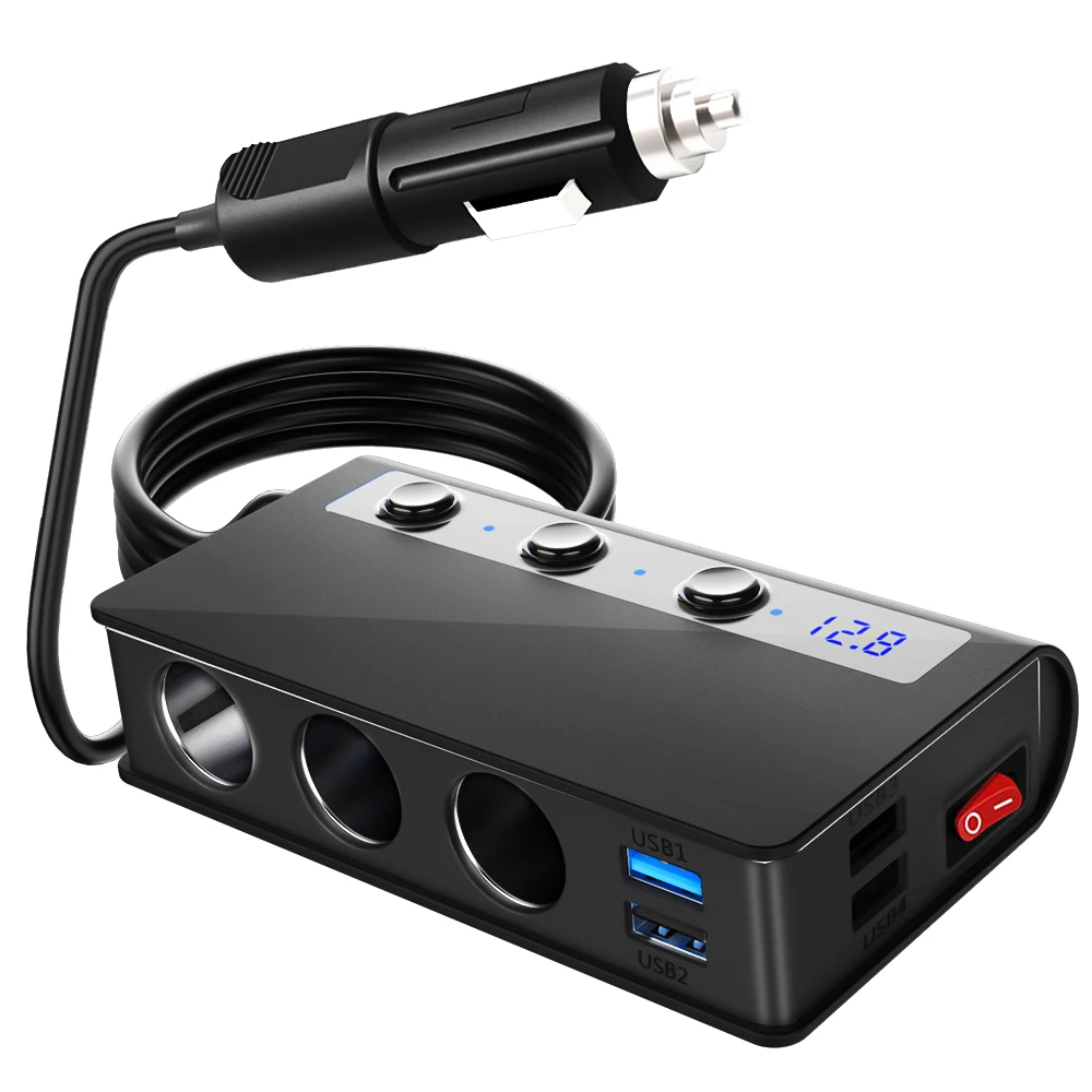 Kaufe Auto-Zigarettenanzünder-Splitter, QC 3.0-Schnellladegerät,  Dual-USB-Ladegerät, 12 V, Auto-Zigarettenanzünder-Buchsen, Netzteil