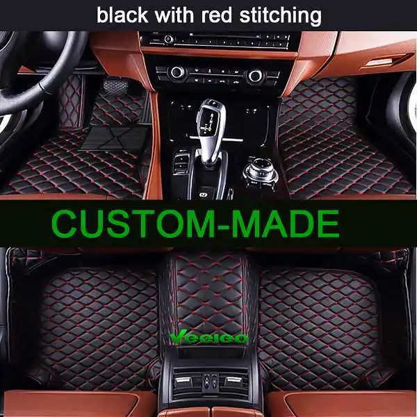 Veeleo 6 Colors Leather Car Mats for Audi TTS 2 Seats 2006 2014 All