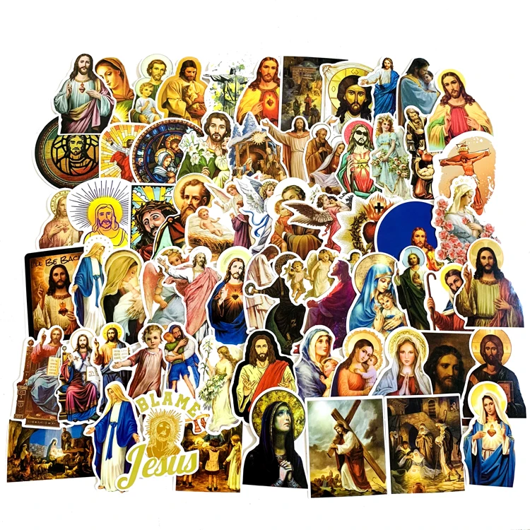 68 шт. Jesu Дева Мария христианство стикер для тележки рюкзак ПВХ скейтборд