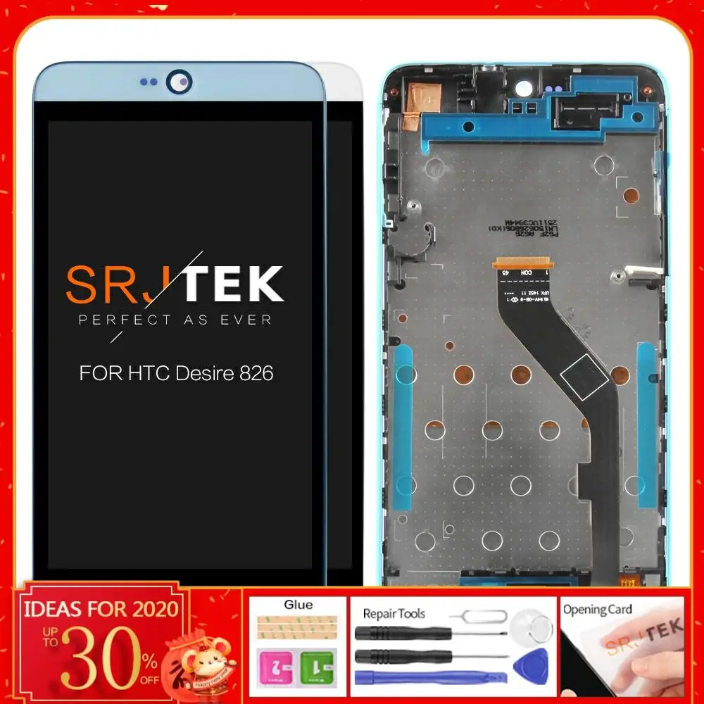 

5.5'' 1920x1080 Display For HTC Desire 826 LCD Touch Screen with Frame for HTC 826W 826 LCD Digitizer Replacement Parts