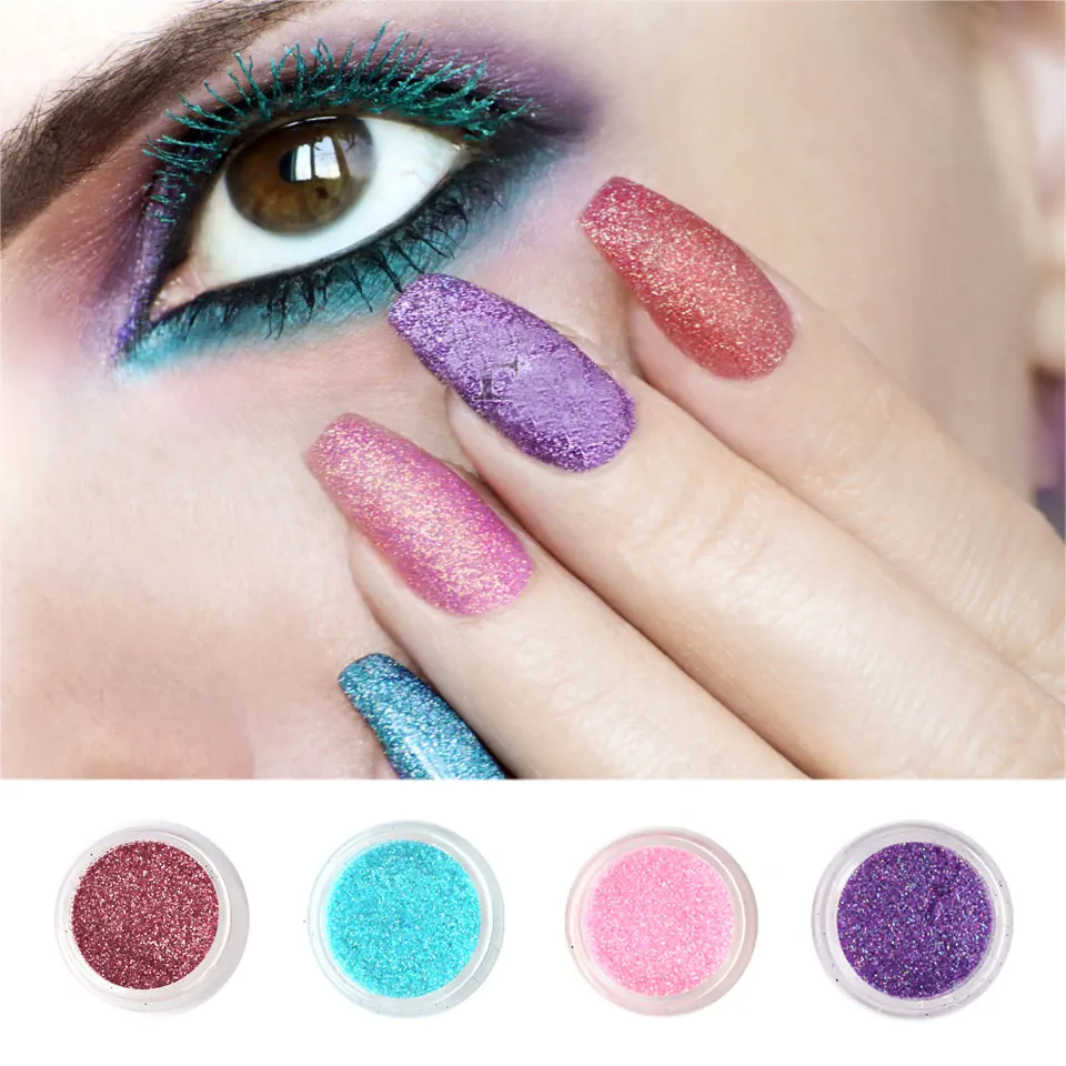 Newcome 12 Color/Set Nail Art Decorations Velvet Flocking Powder Color Sequins Nail Art Glitter Nails DIY Decoration Tips