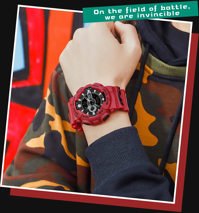 Men's Quartz Waterproof Shockproof Watch Fashion Multifunction Women Digital Clock Man relogios masculino Sports Watches 2021 Men's Quartz Waterproof Shockproof Watch Fashion Multifunction Women Digital Clock Man relogios masculino Sports Watches 2021