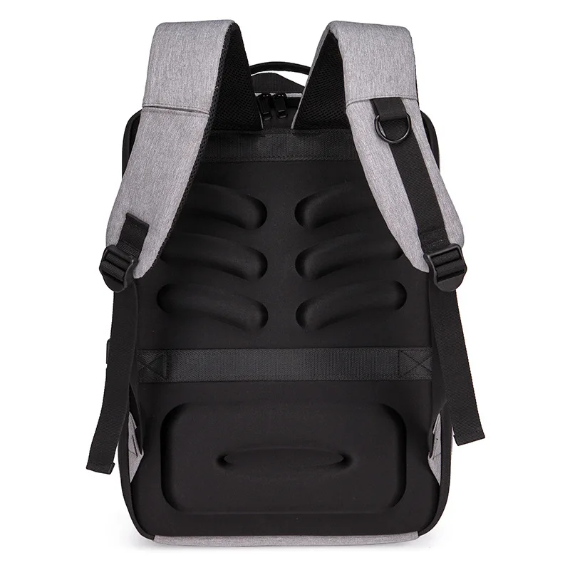Men's Reflective Strip Multifunctional Anti theft Backpack 15.6 Inch