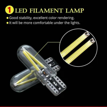 

10Pcs License Plate Light T10 2W Set Replacement Accessories 6500-7000K