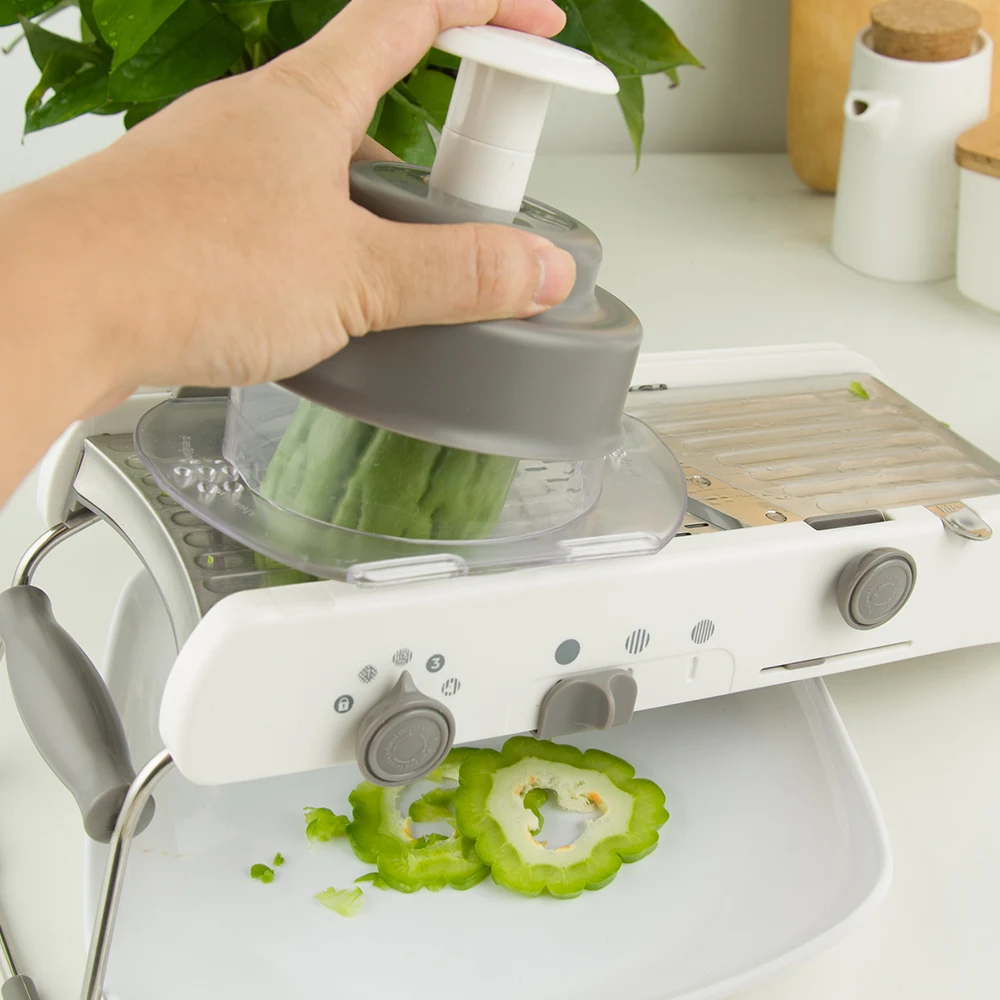 

XYj Professional Multifunctional Manual Vegetable Fruits Slicer CutterGrater Adjustable 304 Stainless Steel Blades Kitchen Tool