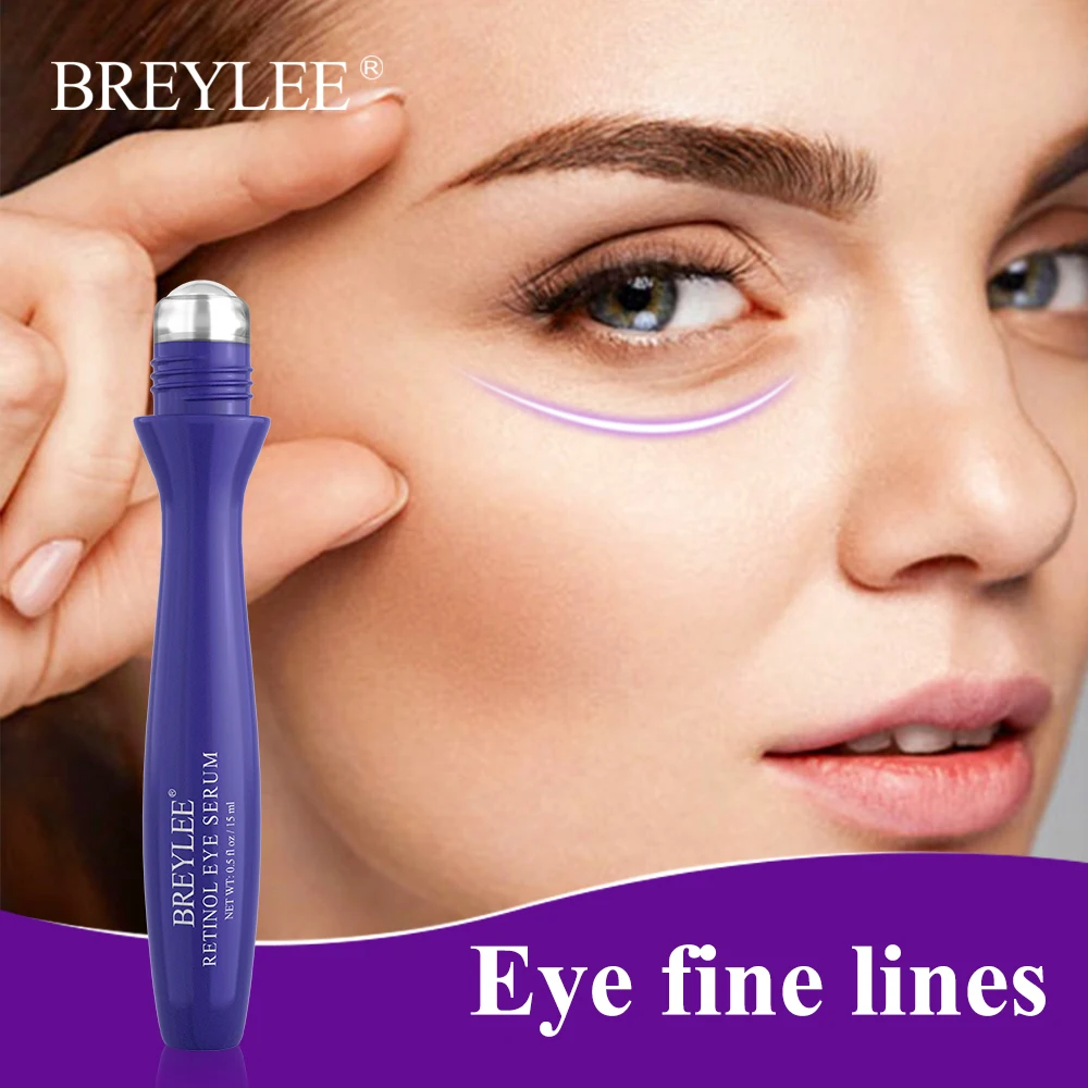 Сыворотка для области вокруг глаз BREYLEE Retinol с роликами подтяжки кожи уменьшения