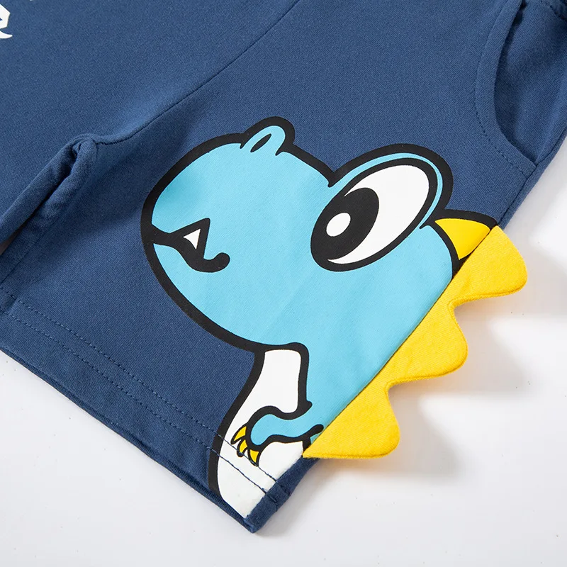 Boys Shorts TUONXYE Summer Boys Shorts Cartoon 3D Dinosaur Teenager and Childern Pants Toddler Casual Cotton Knitting Sport Clothing