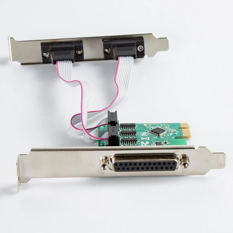 2 порта RS 232 последовательный порт + 1 DB25 принтер параллельный Pci E карта адаптер