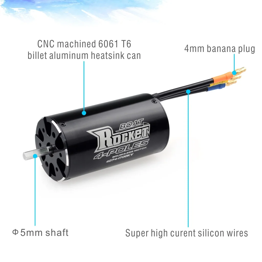 Small boats engine brushless motor for Rc boat rocket 4074 60000 rpm high torque motor Custom