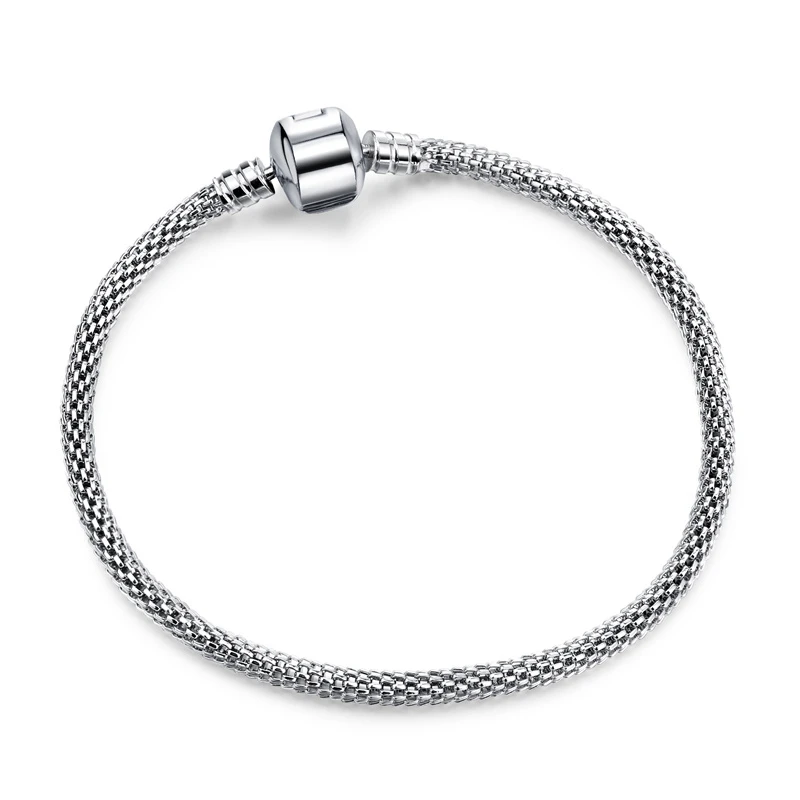 Pulsera Pandora clásica con cadena de serpiente para mujer y niña, brazalete europeo Original de calidad, joyería de moda, regalo de joyería artesanal|Pulseras brazalete| - AliExpress
